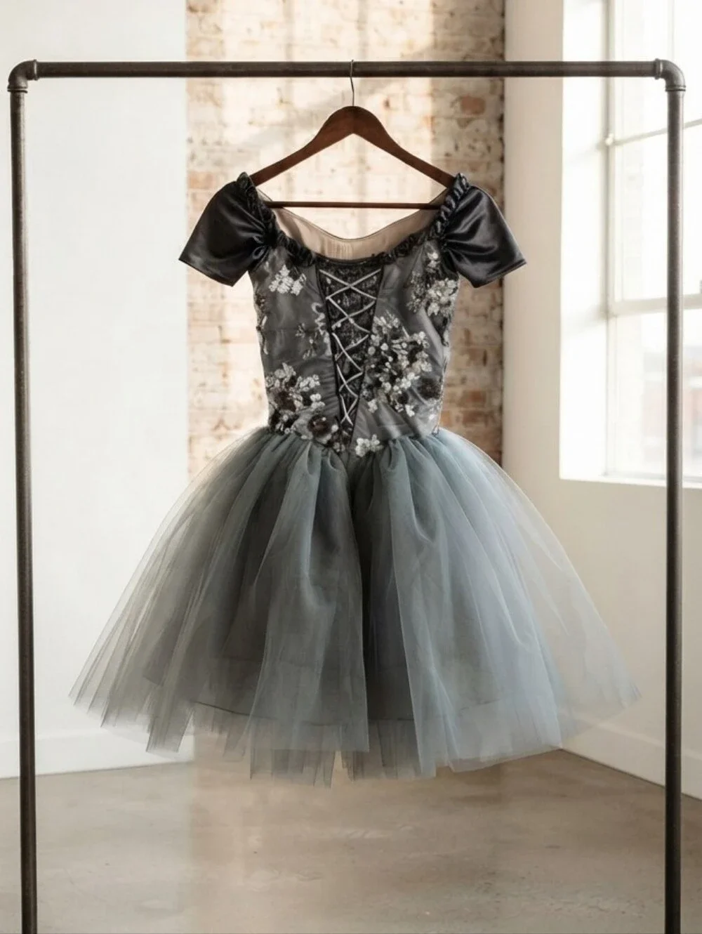 Weissman Black Tulle Ballet Costume with Embellished Bodice